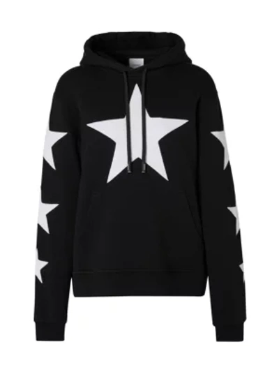 Shop Burberry Poulter Star Hoodie In Black