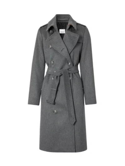 Shop Burberry Kensington Cashmere Wrap Jacket In Mid Grey Melange