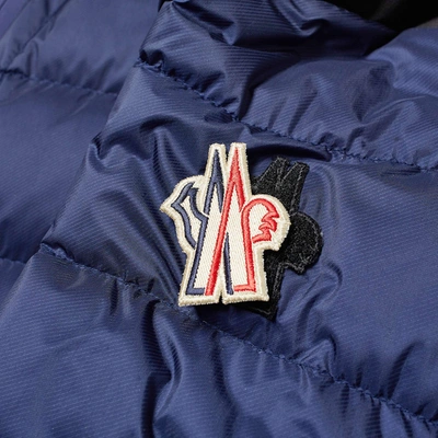 Shop Moncler Grenoble Camurac Hooded Down Jacket In Blue