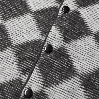 Shop Needles Checked Cardigan In Grey