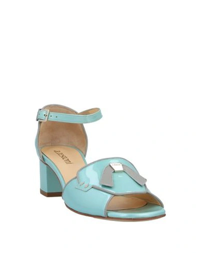 Shop A.testoni Sandals In Turquoise