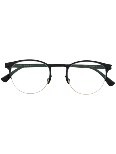 Shop Mykita Jude Round Frame Glasses In Black