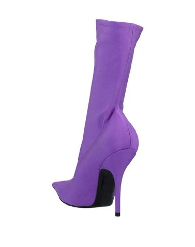Shop Balenciaga Ankle Boot In Deep Purple