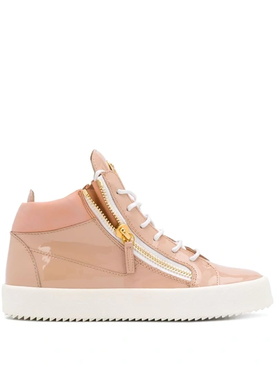 Shop Giuseppe Zanotti Frankie High-top Sneakers In Pink