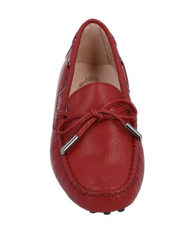 Tod's Loafers In Brick Red