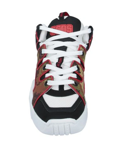 Shop Gcds Man Sneakers White Size 8 Textile Fibers