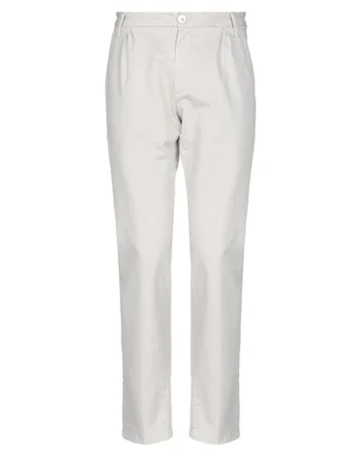 Shop Aglini Man Pants Light Grey Size 34 Cotton, Lyocell