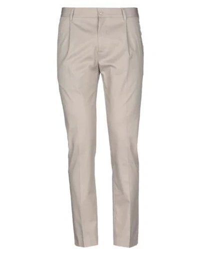 Shop Grey Daniele Alessandrini Man Pants Beige Size 38 Cotton, Elastane