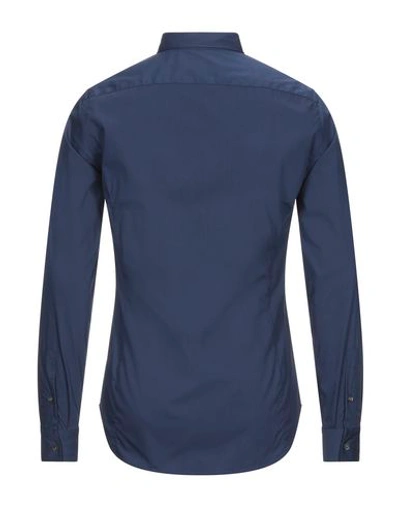 Shop Mauro Grifoni Shirts In Dark Blue