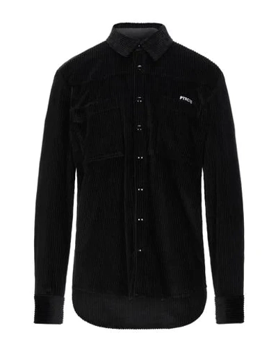 Shop Ptrcrs By Christian Petrini Solid Color Shirt In Black
