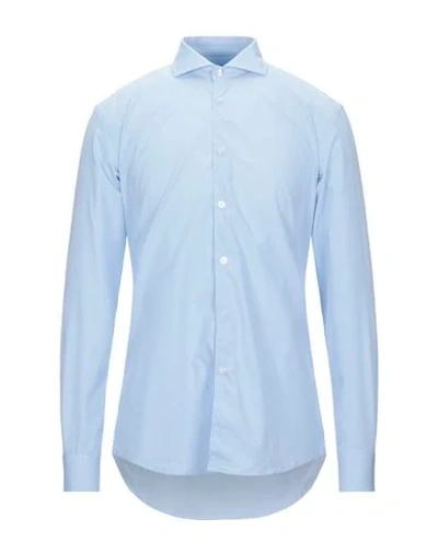 Shop Grey Daniele Alessandrini Man Shirt Sky Blue Size 15 ¾ Cotton