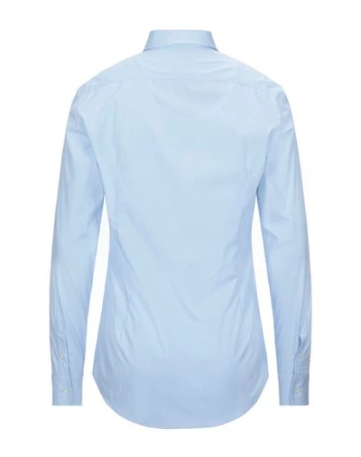 Shop Grey Daniele Alessandrini Man Shirt Sky Blue Size 15 ¾ Cotton