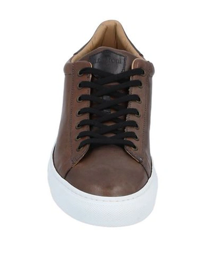 Shop A.testoni A. Testoni Man Sneakers Khaki Size 7 Calfskin In Beige