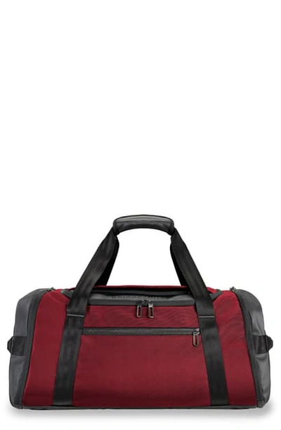 Shop Briggs & Riley Zdx Large Duffle Bag In Brick Red