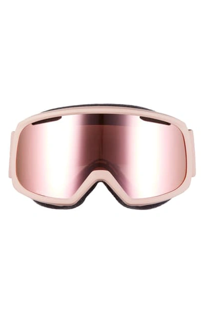 Shop Smith Riot 180mm Chromapop(tm) Snow/ski Goggles In Rock Salt Flood/ Rose Gold