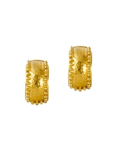 Shop Elizabeth Locke Curved 19k Yellow Gold Wide Hoop Earrings
