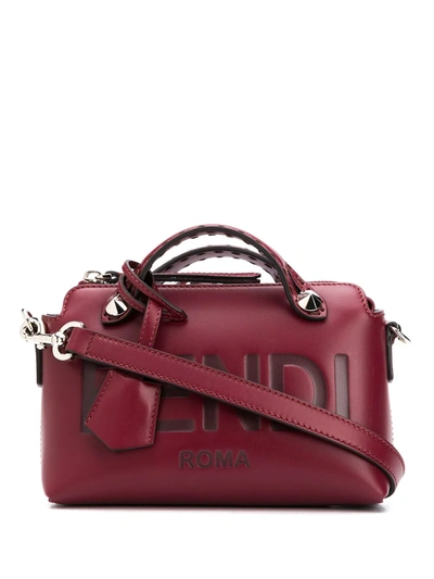 Shop Fendi Leather Tote Bag In Red