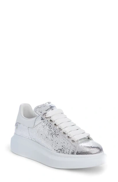 Shop Alexander Mcqueen Sneaker In Silver/ White