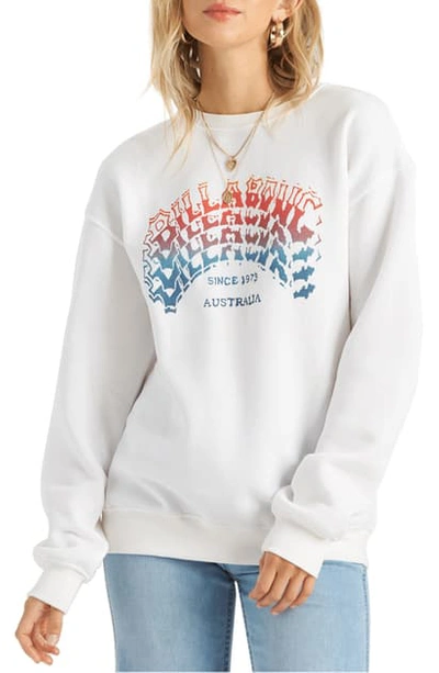 Shop Billabong Heritage Arc Graphic Sweatshirt In Salt Crystal