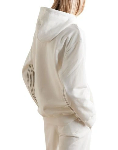 Shop Adidas Originals By Alexander Wang Hooded Sweatshirt In White