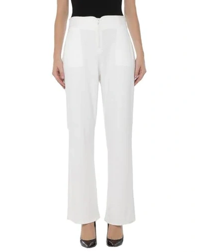 Shop C-clique Woman Pants White Size M Viscose, Polyester, Elastane, Cotton, Polyamide