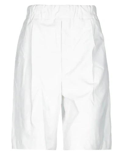 Shop Jejia Woman Shorts & Bermuda Shorts White Size 4 Polyurethane, Viscose