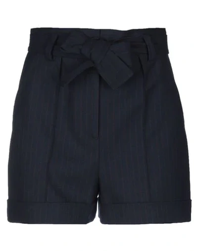 Shop Maje Shorts In Dark Blue
