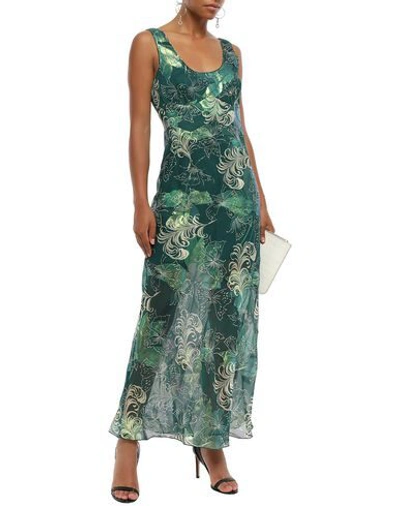 Shop Anna Sui Long Dresses In Green