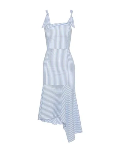 Shop Adeam Knee-length Dress In Sky Blue