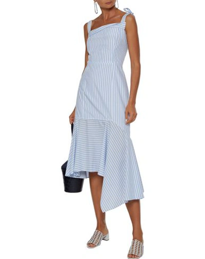 Shop Adeam Knee-length Dress In Sky Blue