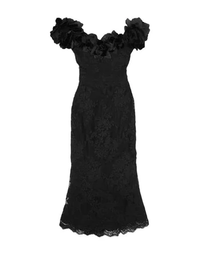 Shop Marchesa 3/4 Length Dresses In Black