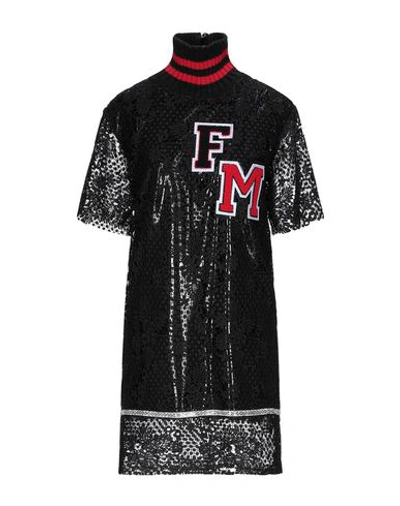 Shop Frankie Morello Woman Mini Dress Black Size 6 Polyester, Elastane, Mohair Wool