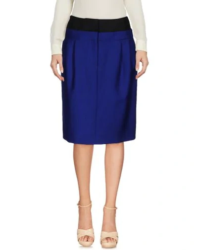 Shop Dior Knee Length Skirts In Blue