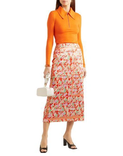 Shop Rejina Pyo Midi Skirts In Orange