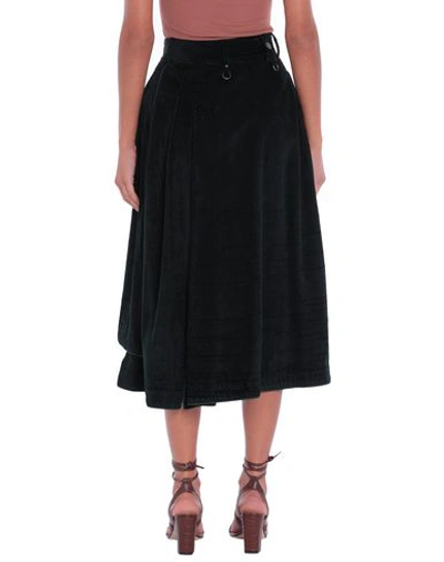 Shop High By Claire Campbell High Woman Midi Skirt Dark Green Size 4 Viscose, Cotton, Elastane