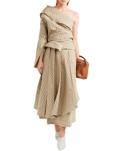 Shop A.w.a.k.e. Long Skirts In Beige