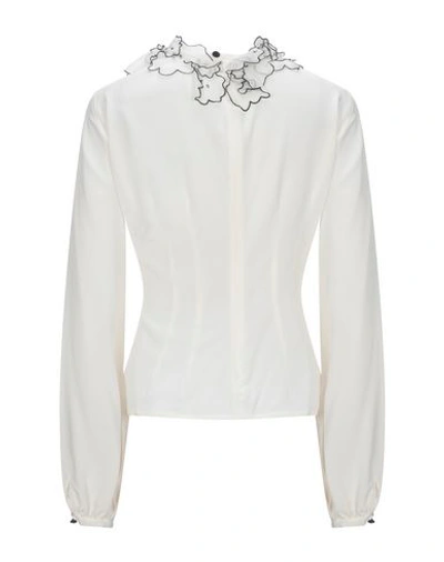 Shop Emporio Armani Blouses In Ivory