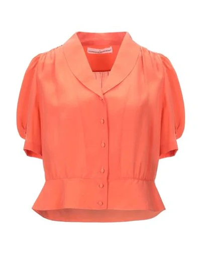 Shop Golden Goose Shirts In Coral