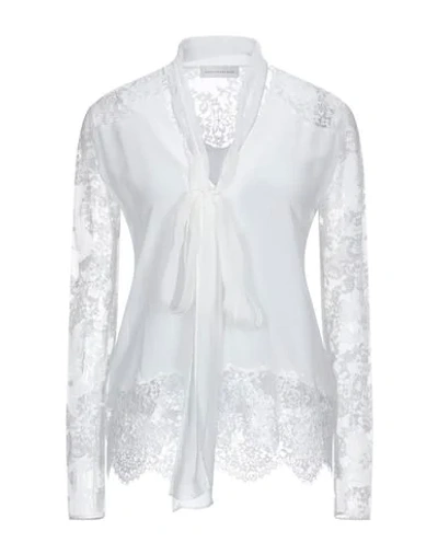 Shop Faith Connexion Woman Top White Size L Silk, Cotton, Polyamide
