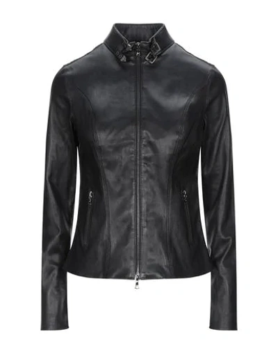 Shop Aphero Leather Jacket In Black
