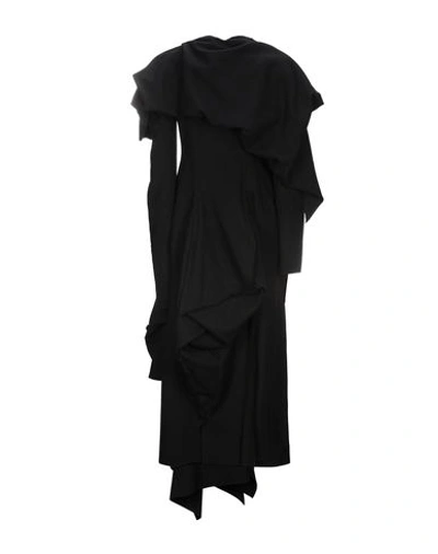 Shop Yohji Yamamoto Coat In Black