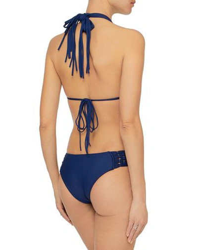 Shop Mikoh Bikini Tops In Dark Blue