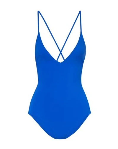 Shop Emma Pake One-piece Swimsuits In Bright Blue