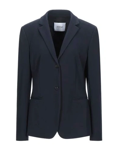 Shop Dondup Suit Jackets In Dark Blue