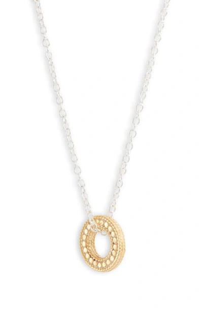 Shop Anna Beck Circle Of Life Mini Open O Charity Pendant Necklace In Gold/silver