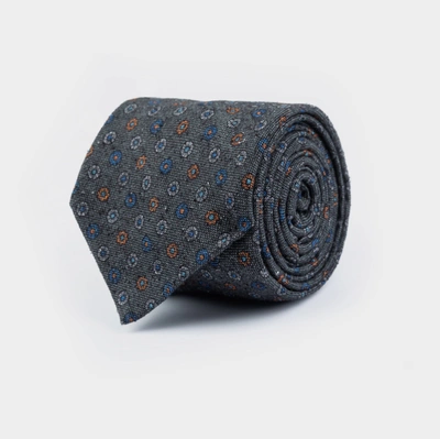 Shop Ledbury Men's Charcoal Cowles Print Tie