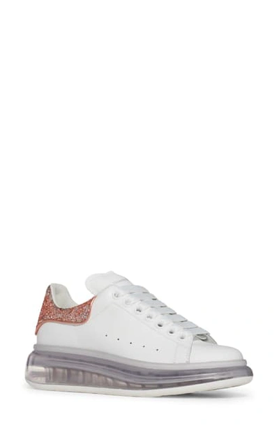 Shop Alexander Mcqueen Bubble Sole Platform Sneaker In White/ Topaz