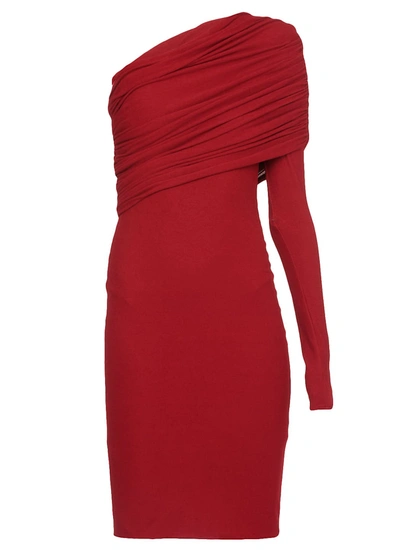 Shop Alexandre Vauthier One Shoulder Dress In Red