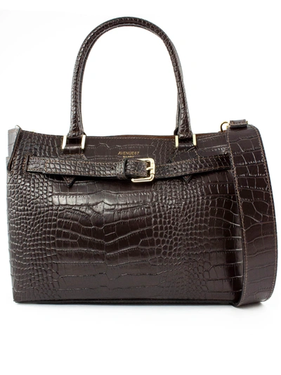 Shop Avenue 67 Elbaxs Bag In Cocoa Leather In Cacao