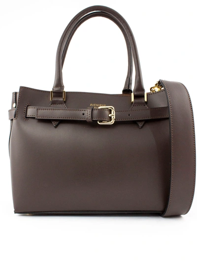 Shop Avenue 67 Elbaxs Bag In Brown Leather In Testa Di Moro